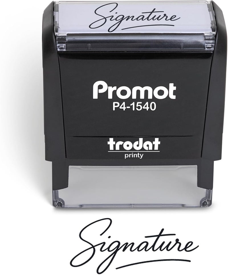 Promot Personalized Signature Stamp - Custom Self Inking Stamp with Your Handwritten Signature, Easy Stampers & Professional Impressions for Business, Legal, and Personal Documents (Small) - Image 1